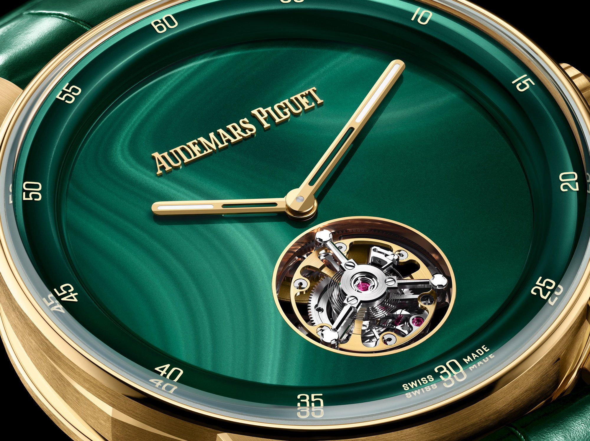 Code 11.59 by Audemars Piguet Selfwinding Flying Tourbillon 38 Malachite — view 3