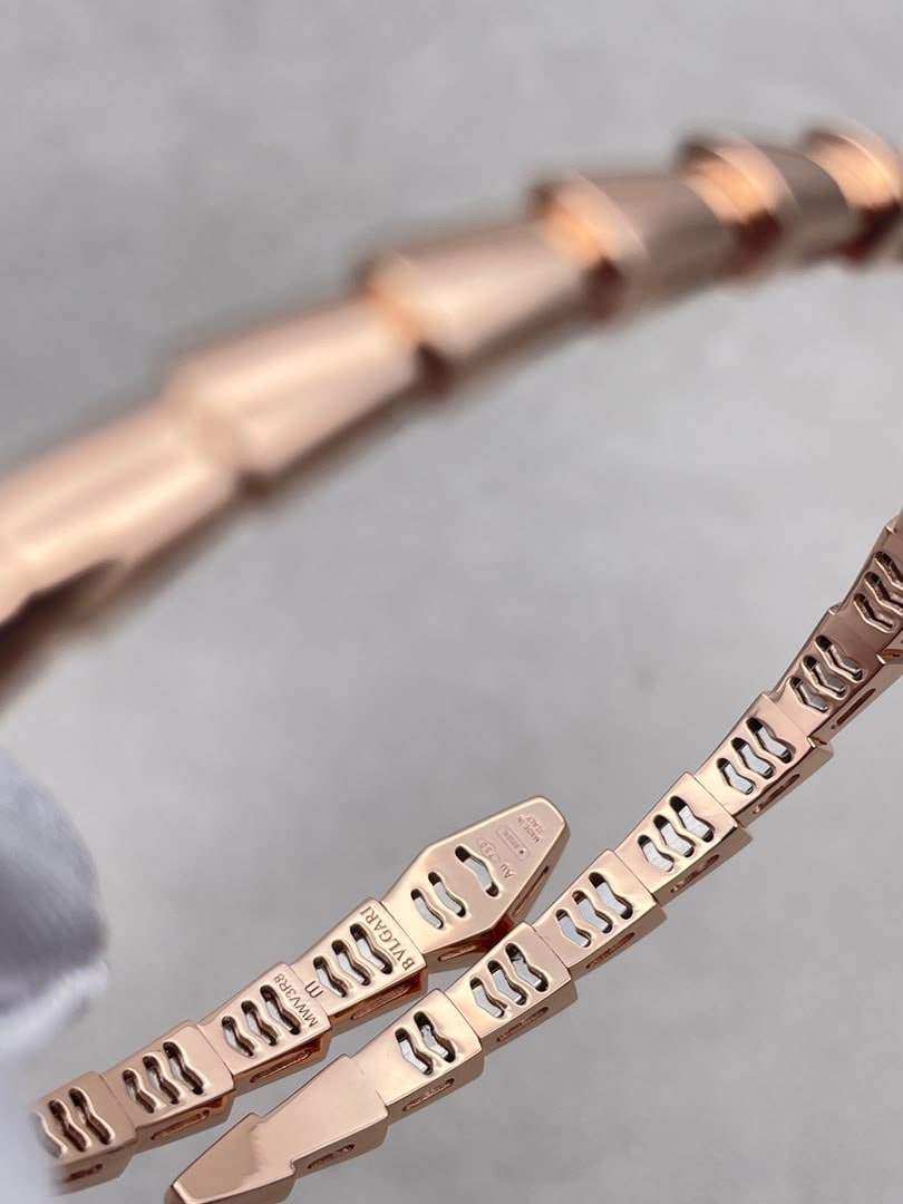 Bulgari Serpenti Viper Bracelet, One-Coil, Rose Gold — view 4