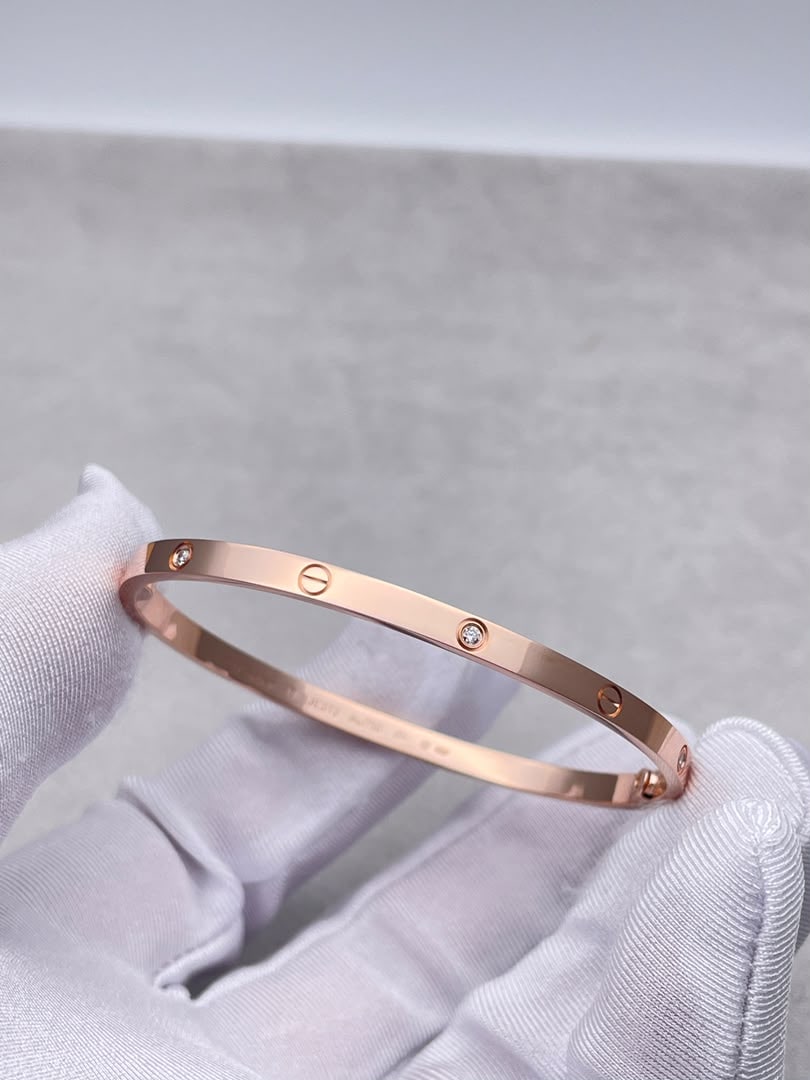 Cartier LOVE Bracelet, Small Model, 4 Diamonds
