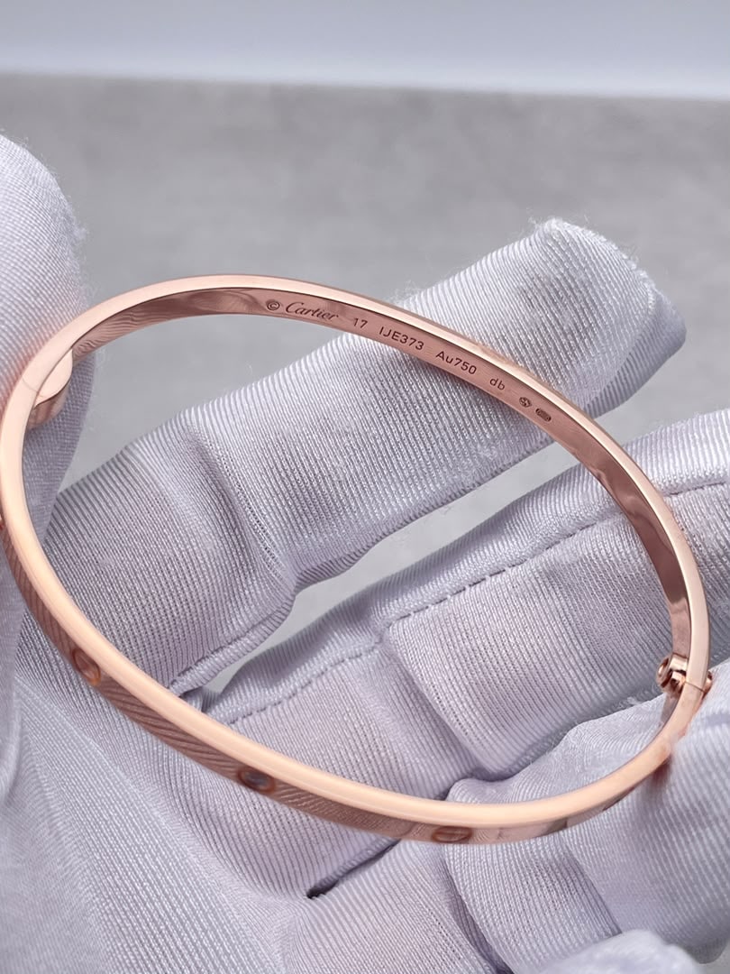 Cartier LOVE Bracelet, Small Model, 4 Diamonds — view 3