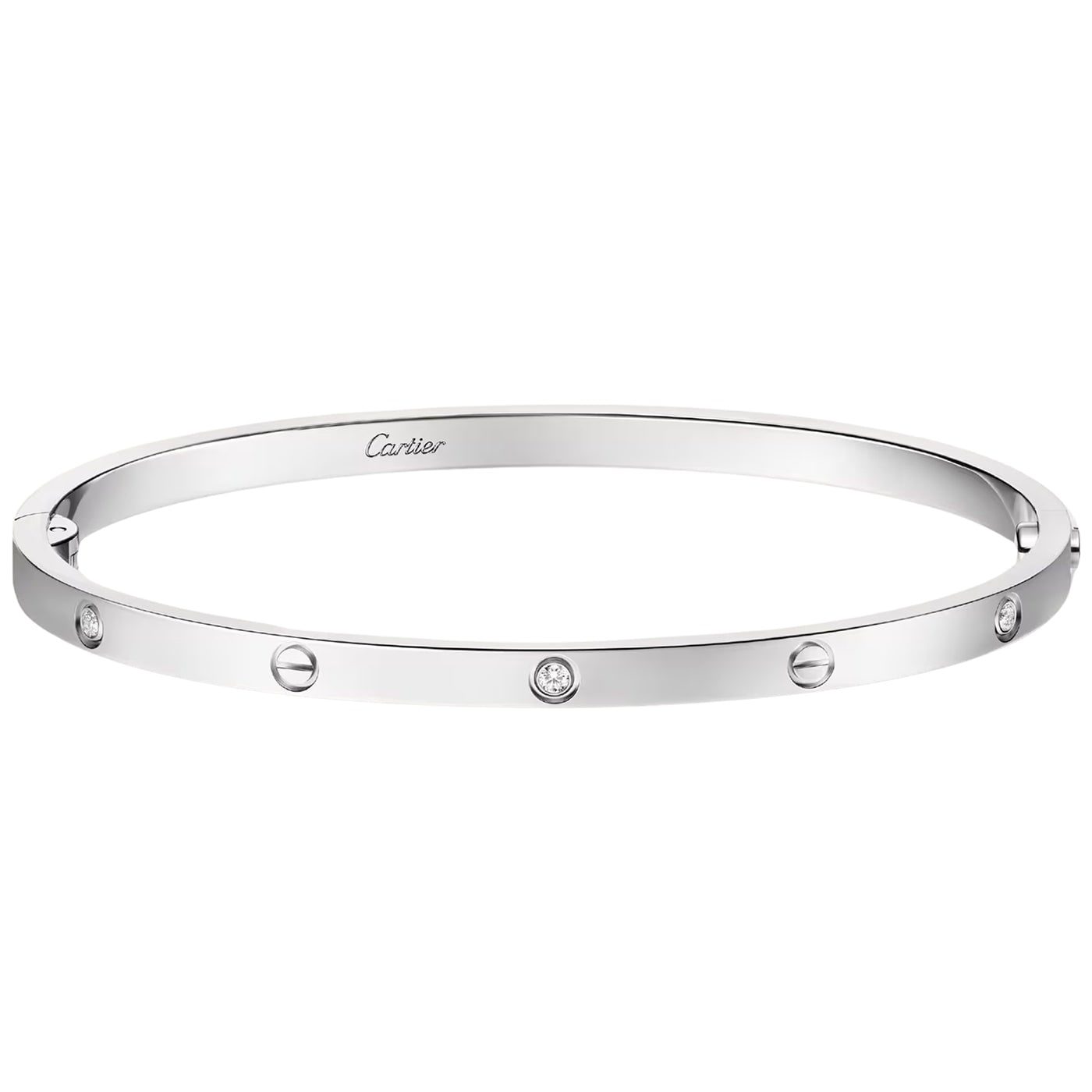 Cartier Love Bracelet Small Model with 6 Brilliant Cut Diamonds 18K White Gold — view 3
