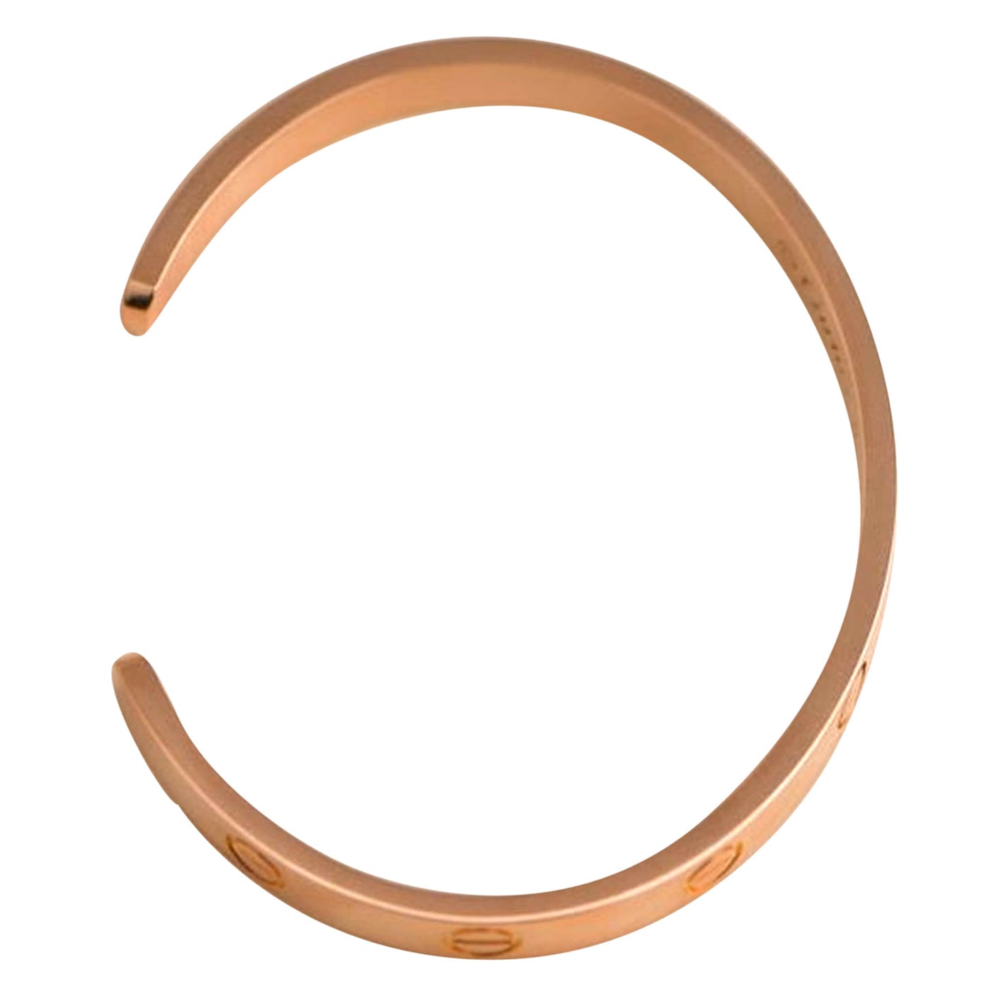 Cartier Love Bangle Bracelet 18K Rose Gold with Sapphire Gemstone — view 4