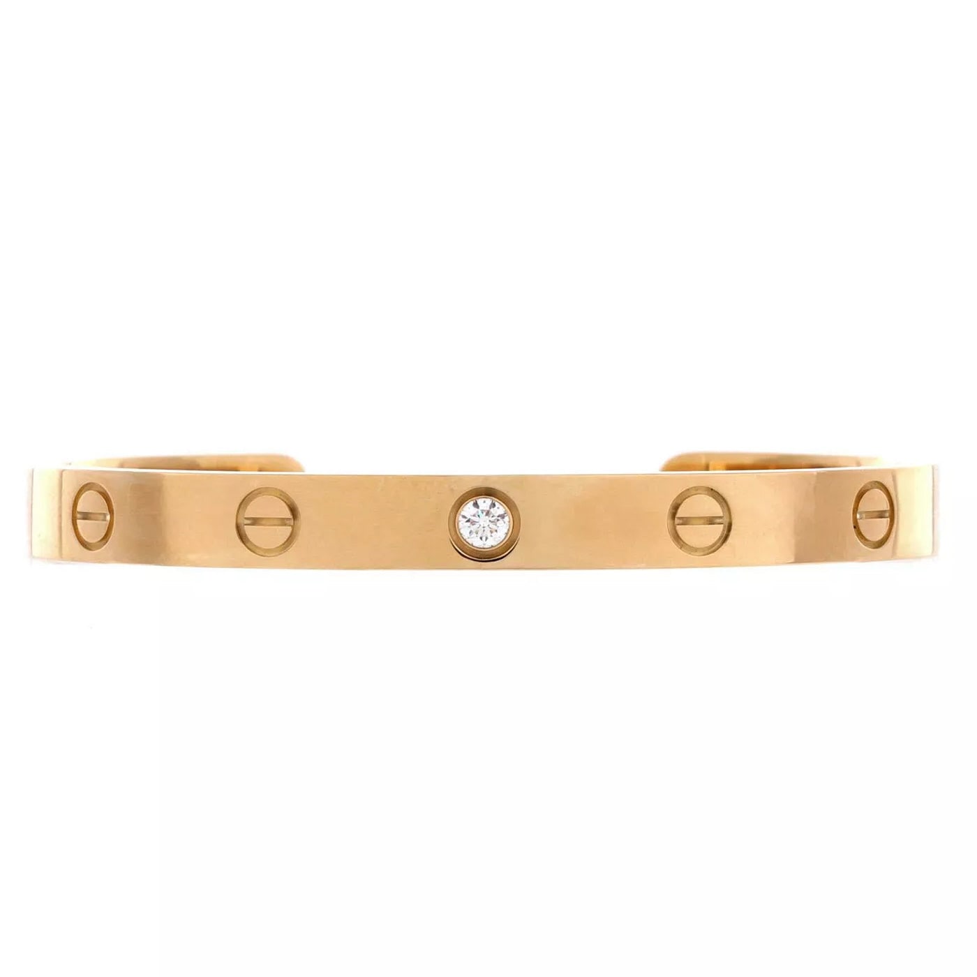 Cartier Love Diamond Cuff Bracelet in 18K Yellow Gold — view 3