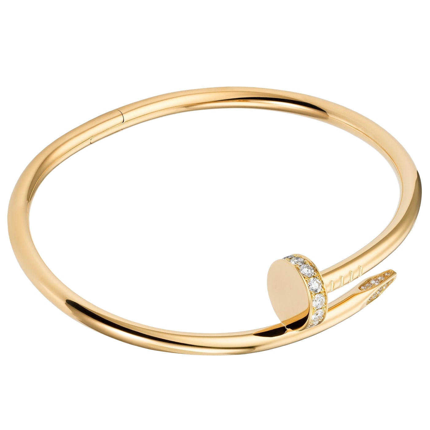 Cartier Juste Un Clou Classic Model 0.58ct Diamond Bracelet 18K Yellow Gold — view 3