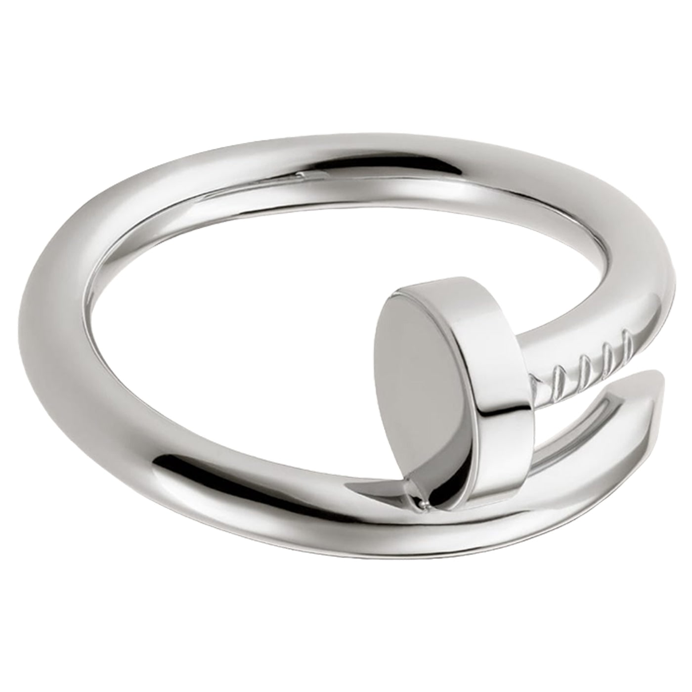 Cartier Juste Un Clou Nail Ring Classic Model 56 Size White Gold — view 3