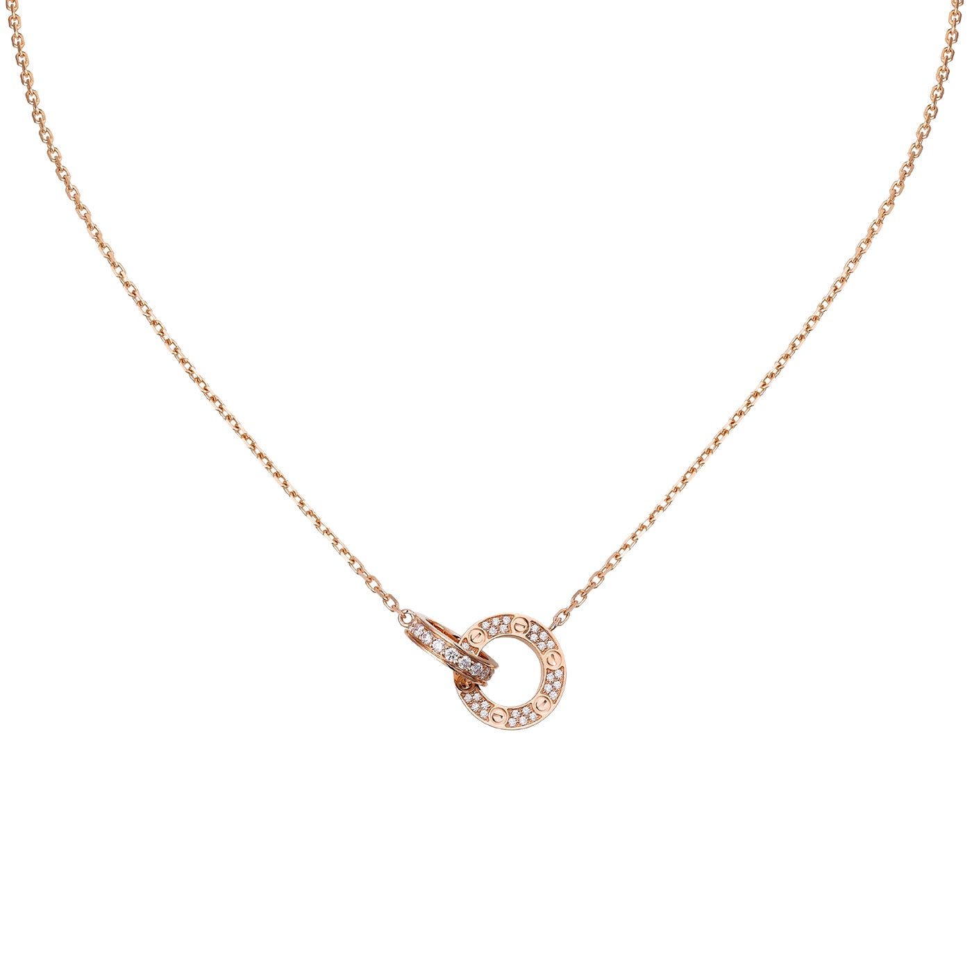 Cartier Love Paved Pendant 0.30 carats 48 Brilliant Cut Diamonds in 18K Rose Gold — view 4