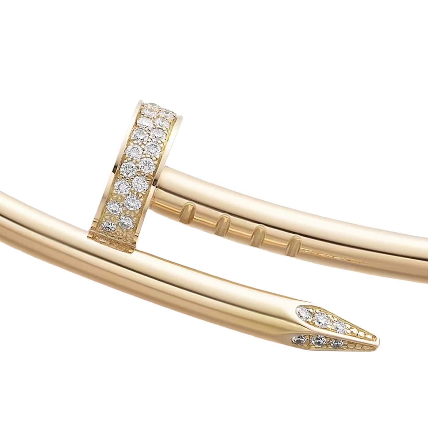 Cartier Juste Un Clou Diamond Torque Necklace Small Model Yellow Gold — view 4