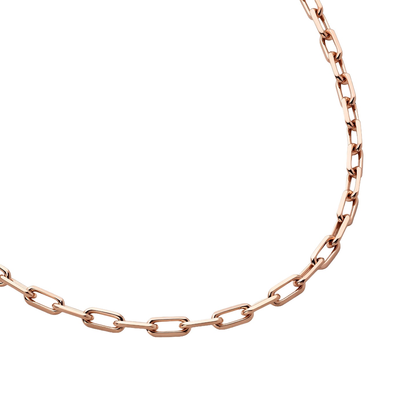 Cartier Santos de Cartier Geometric Chain Necklace Small Model 18K Rose Gold — view 4
