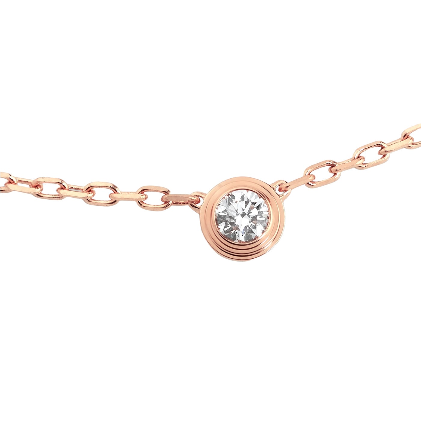 Cartier d'Amour Small Model 0.09ct Diamond Pendant Necklace 18K Rose Gold — view 3