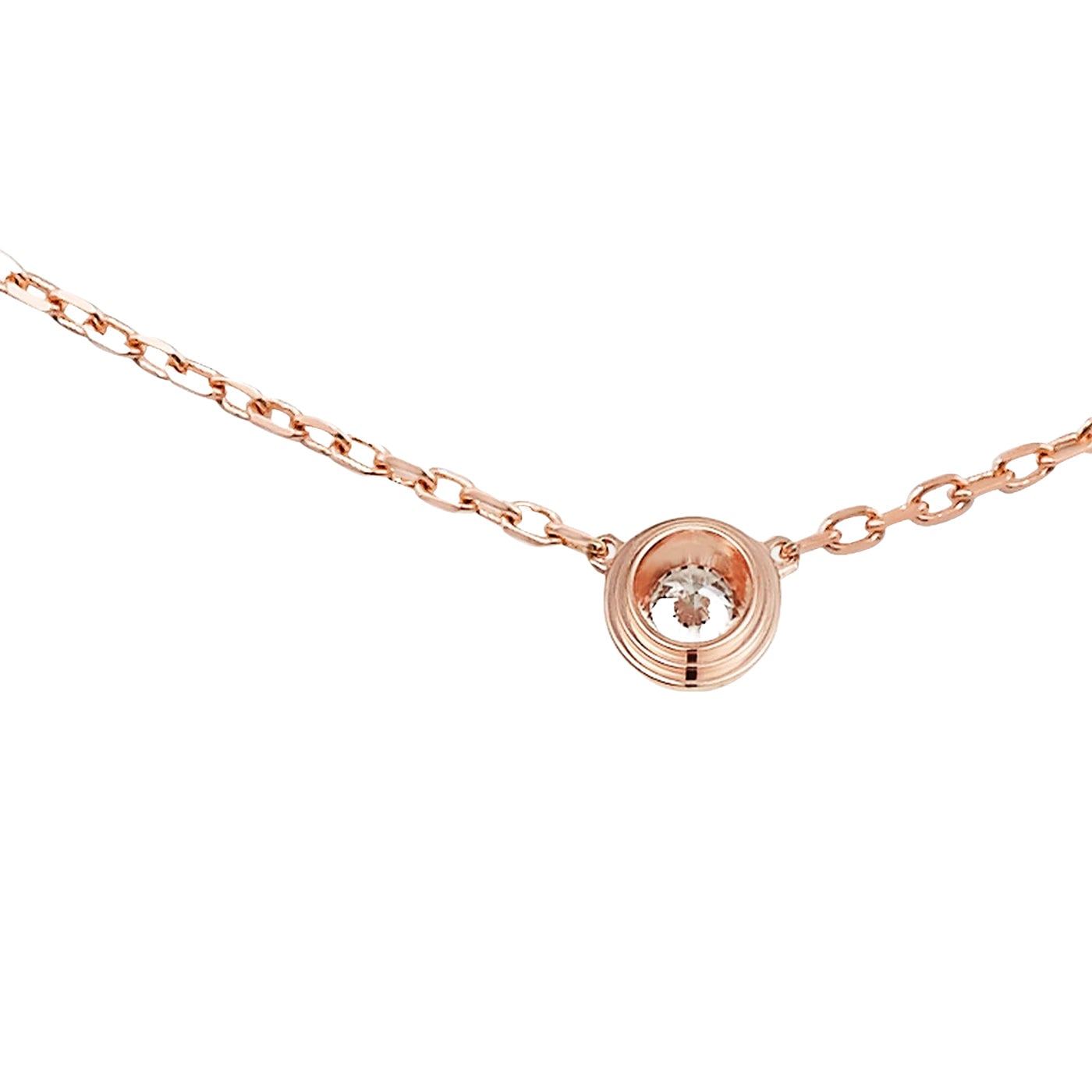 Cartier d'Amour Small Model 0.09ct Diamond Pendant Necklace 18K Rose Gold — view 4