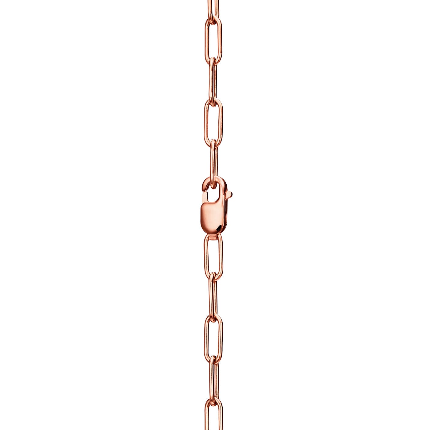 Tiffany & Co. Medium Tiffany Lock Pendant Rose Gold with Pave Diamonds — view 4