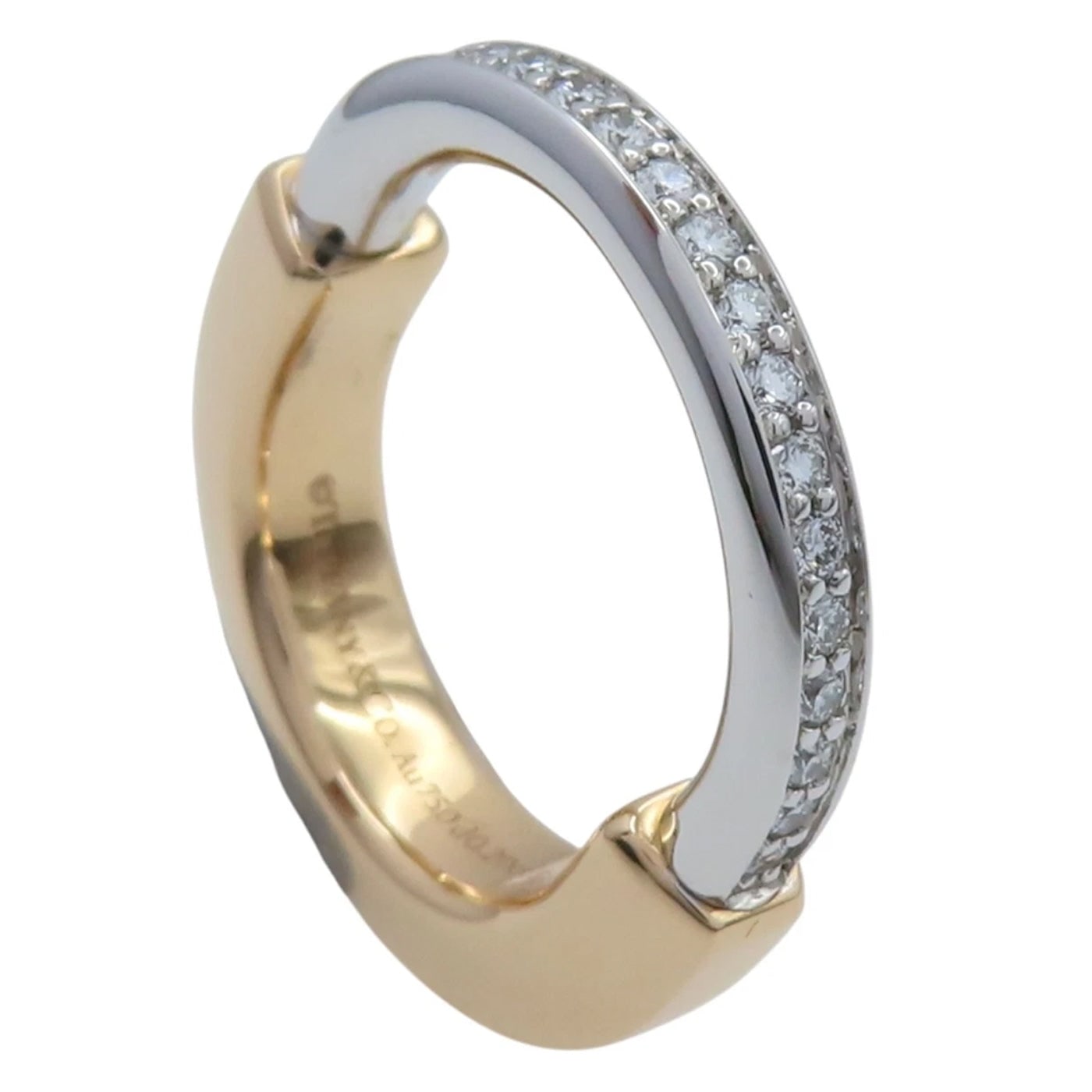 Tiffany & Co. Lock Diamond Ring 18K White Gold 18K Yellow Gold — view 3