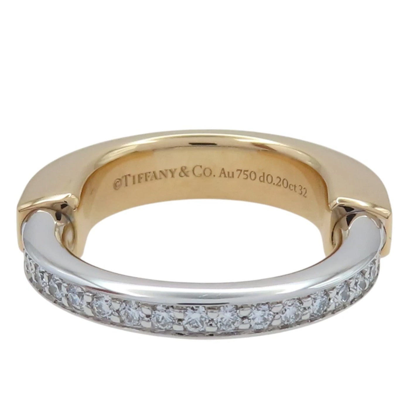 Tiffany & Co. Lock Diamond Ring 18K White Gold 18K Yellow Gold — view 4