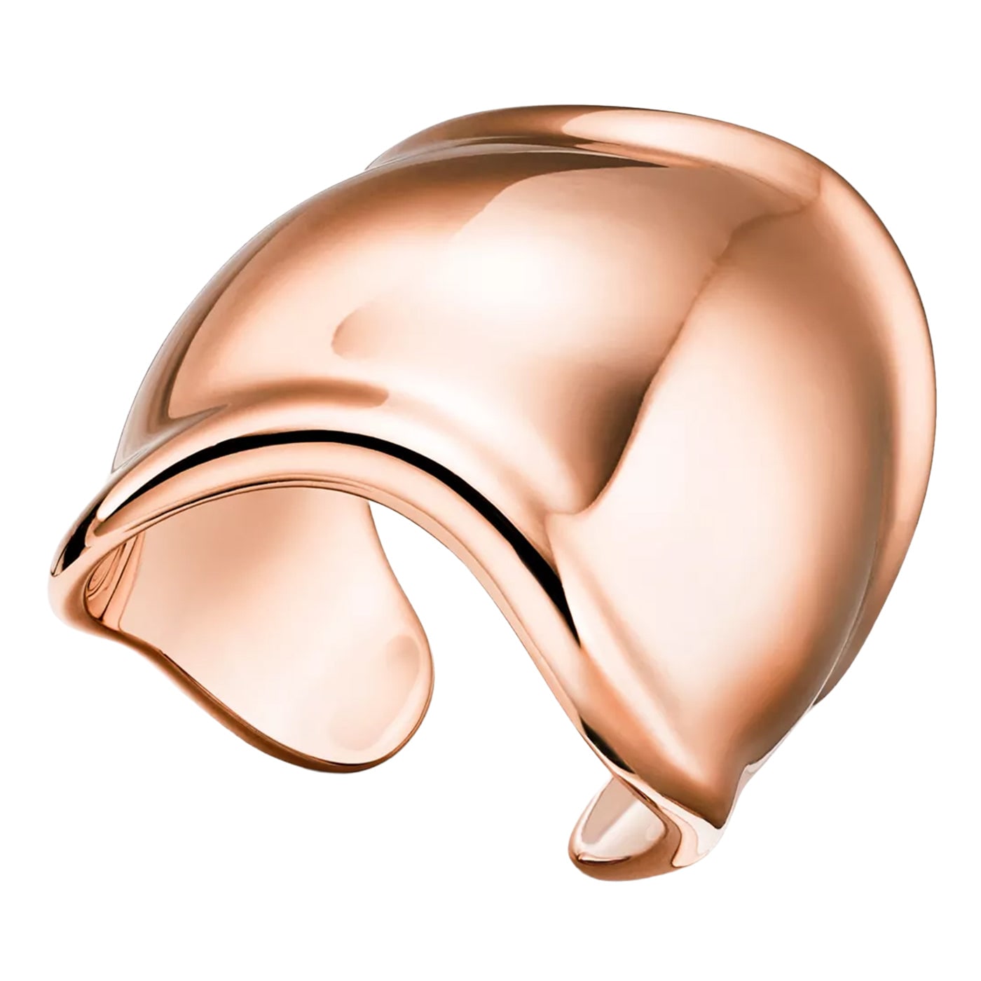 Tiffany & Co. Elsa Peretti Bone Ring Cuff Design 18K Rose Gold — view 3