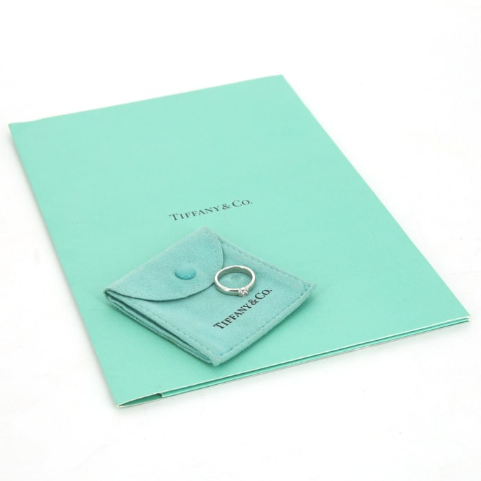 Tiffany & Co Etoile solitaire ring in platinium and diamond (0,21 carat) — view 4