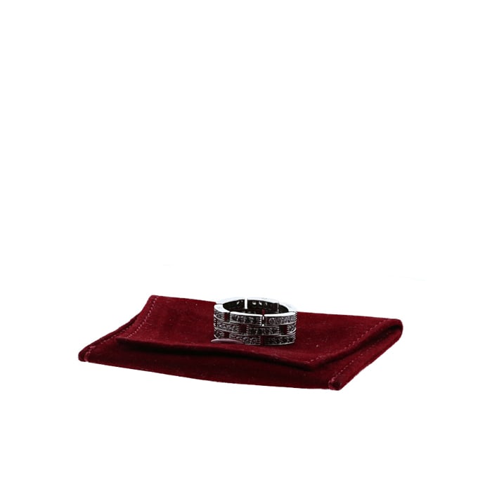 Flexible Cartier Maillon Panthère ring in white gold, diamonds and diamonds — view 4