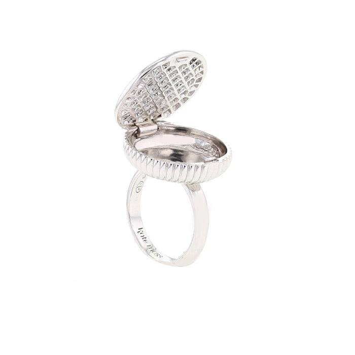 Fred Secret Kate Moss ring in white gold and diamonds — view 3