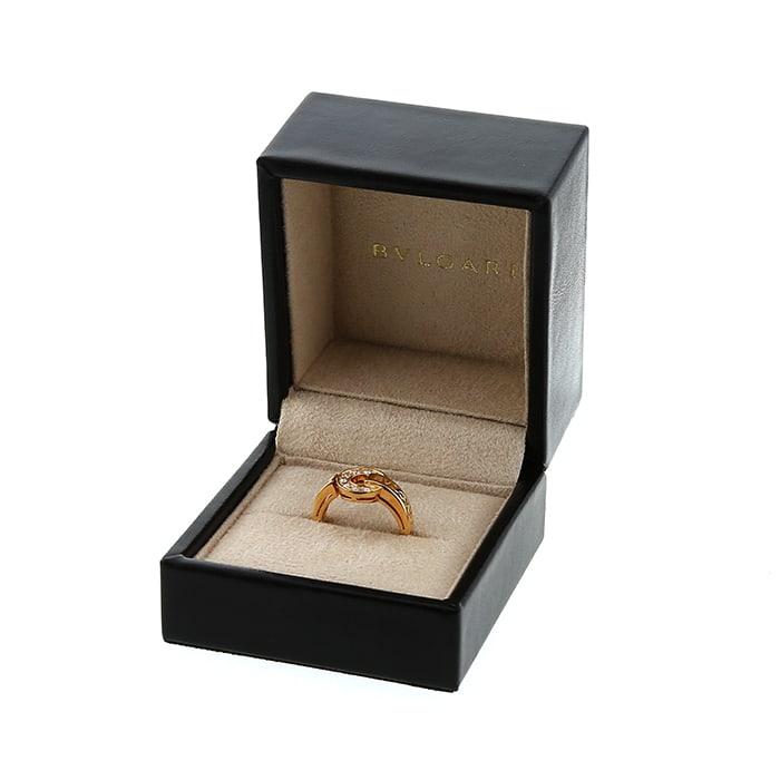 Bulgari Bulgari Bulgari ring in pink gold and diamonds — view 4