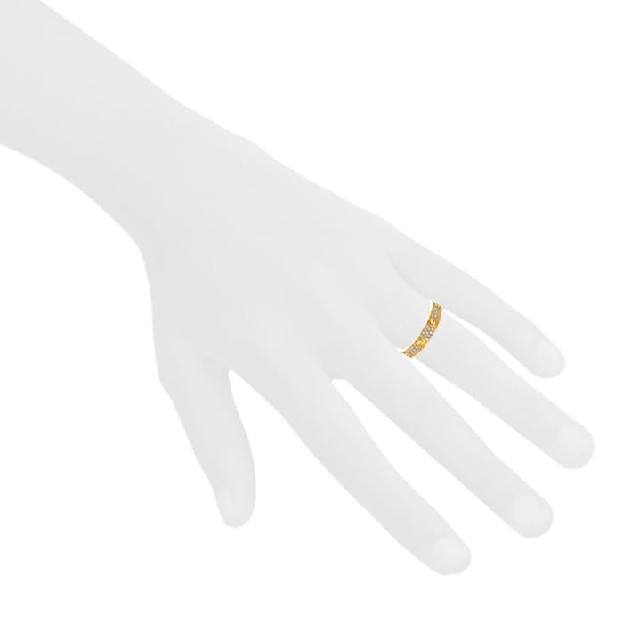Cartier Love pavé ring in yellow gold and diamonds — view 3