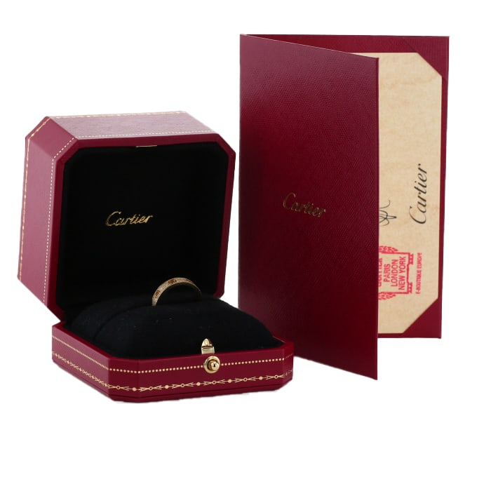Cartier Love pavé ring in yellow gold and diamonds — view 4
