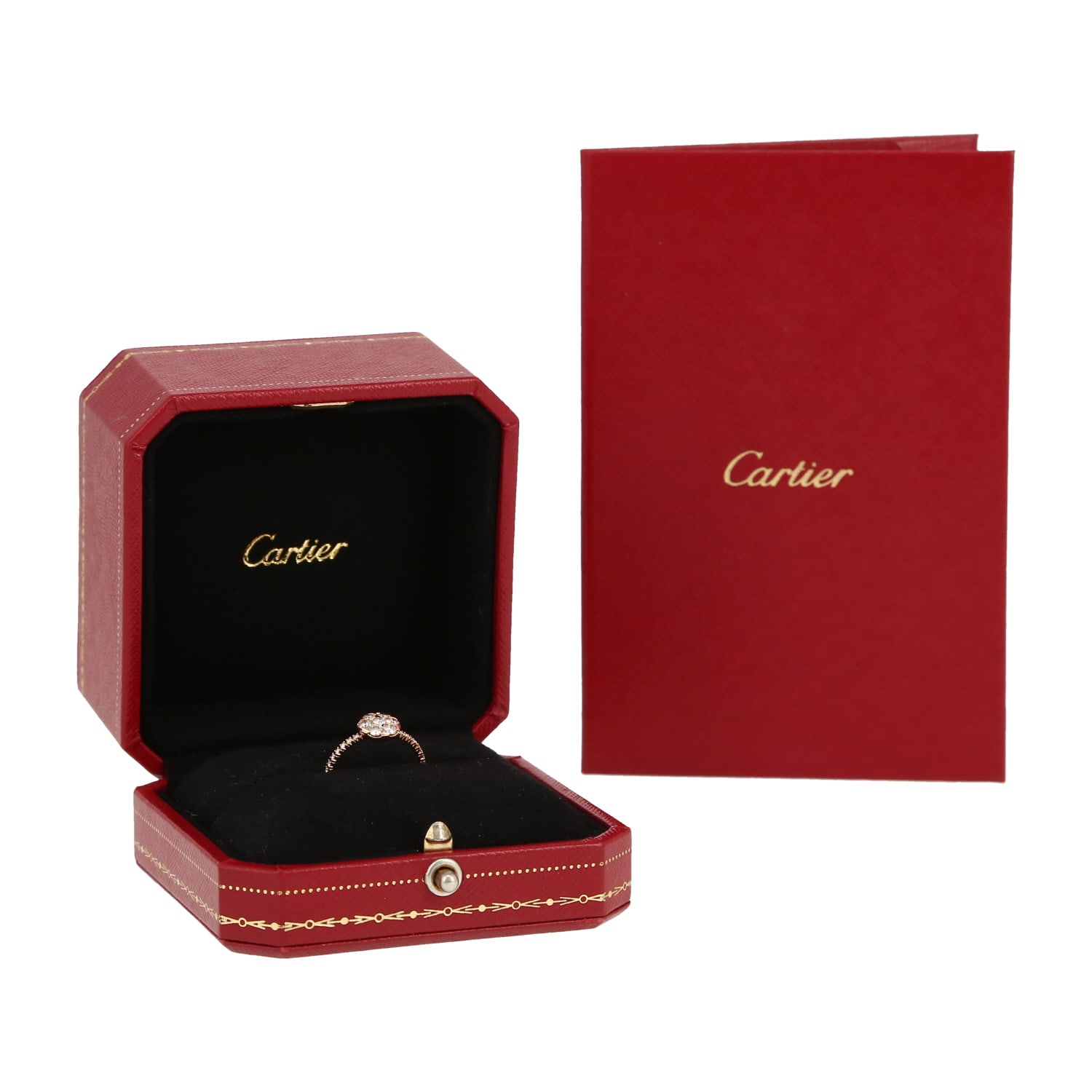 Cartier Etincelle ring in pink gold and diamonds — view 3