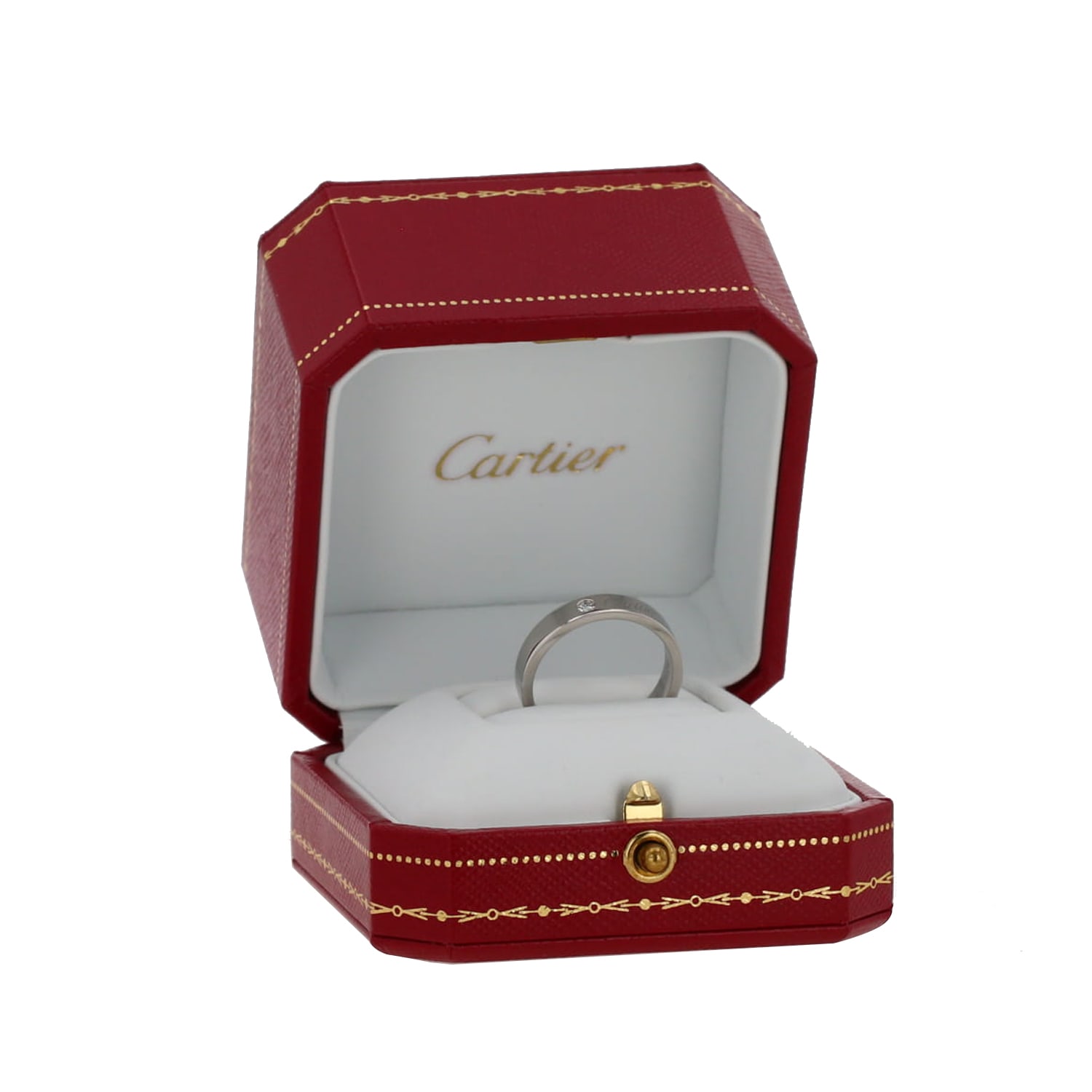 Cartier C de Cartier wedding ring in platinium and diamond — view 3