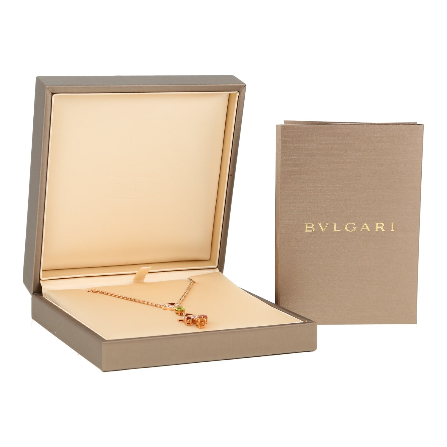 Bulgari Diva's Dream necklace in pink gold, precious stones and diamonds — view 4
