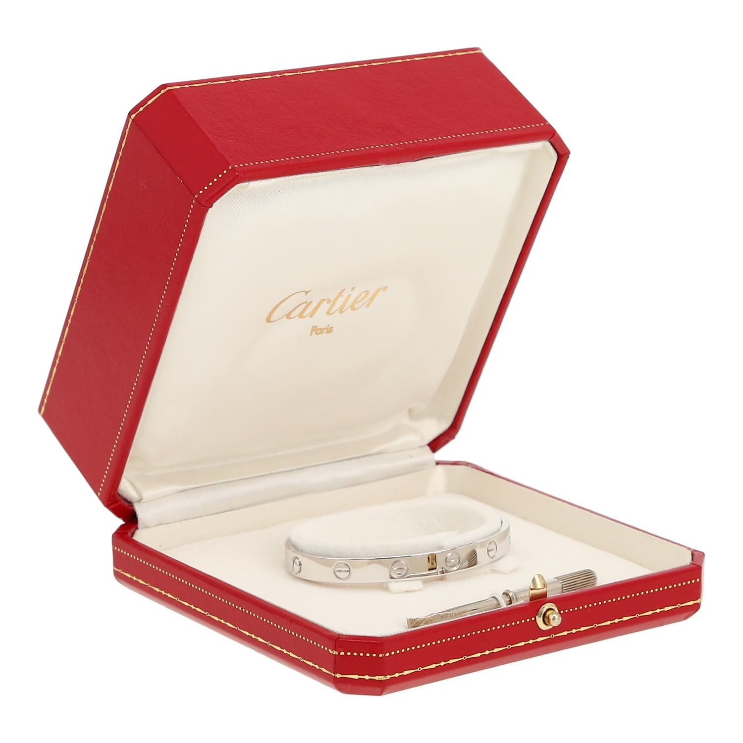 Cartier Love bracelet in white gold, size 16 — view 3