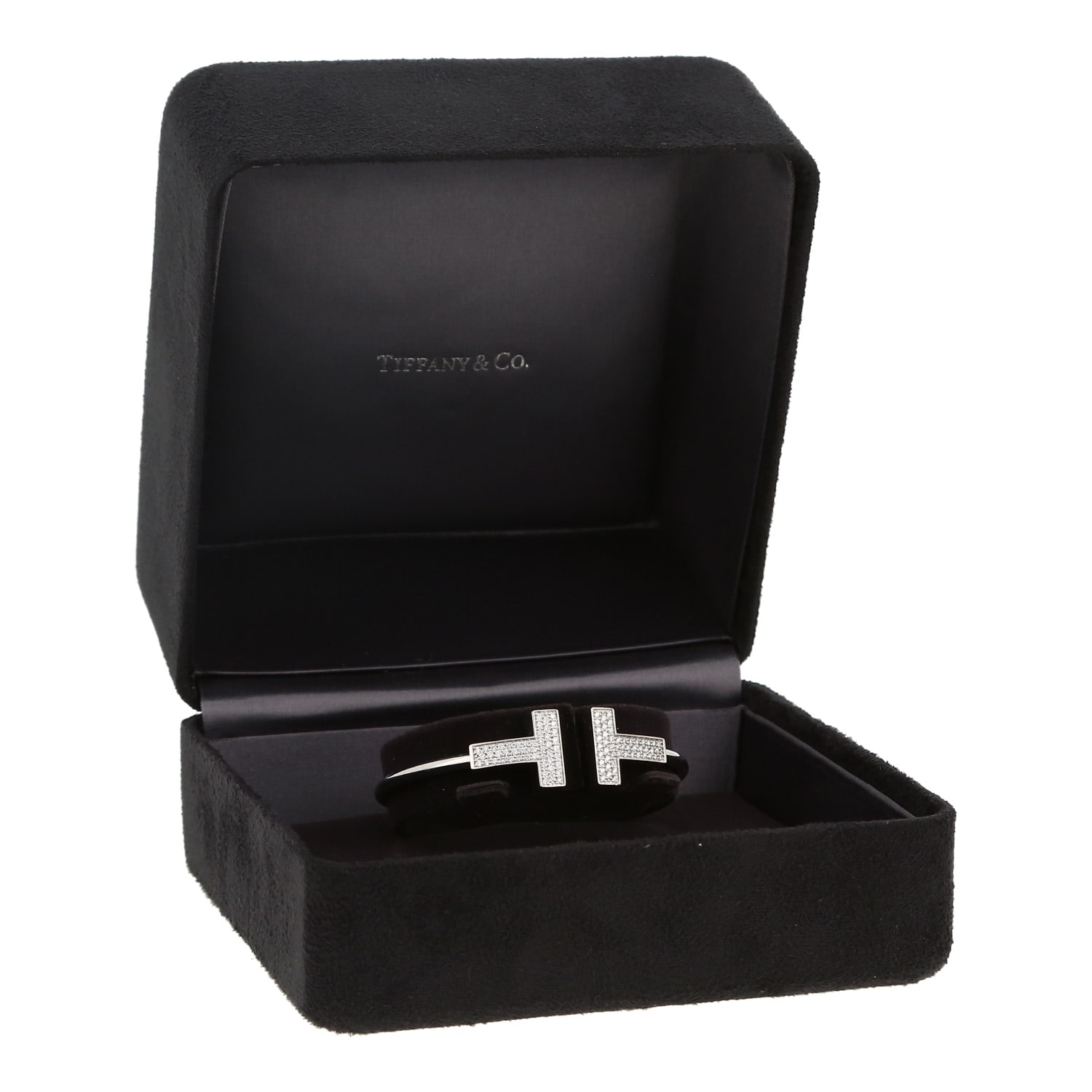 Tiffany & Co Wire bracelet in white gold and diamonds — view 3