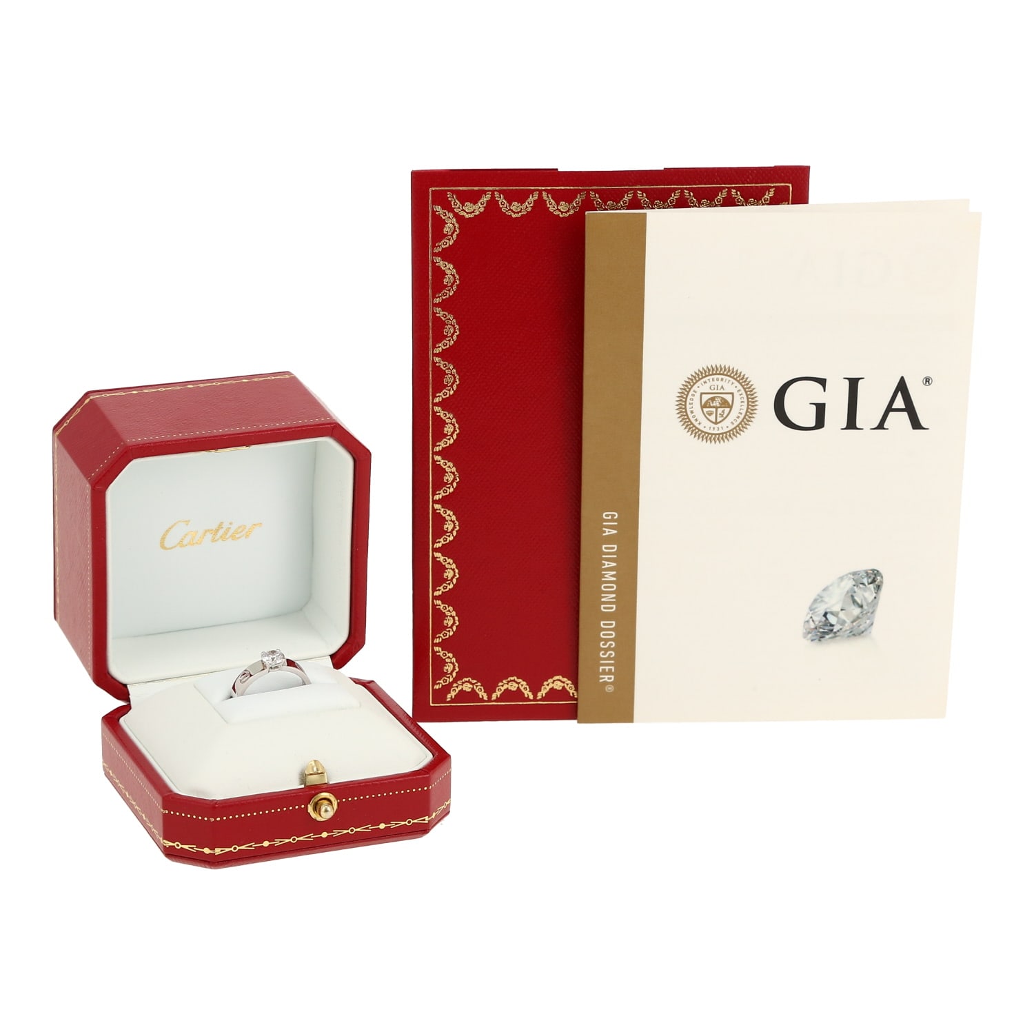 Cartier Love solitaire ring in white gold and diamond — view 3