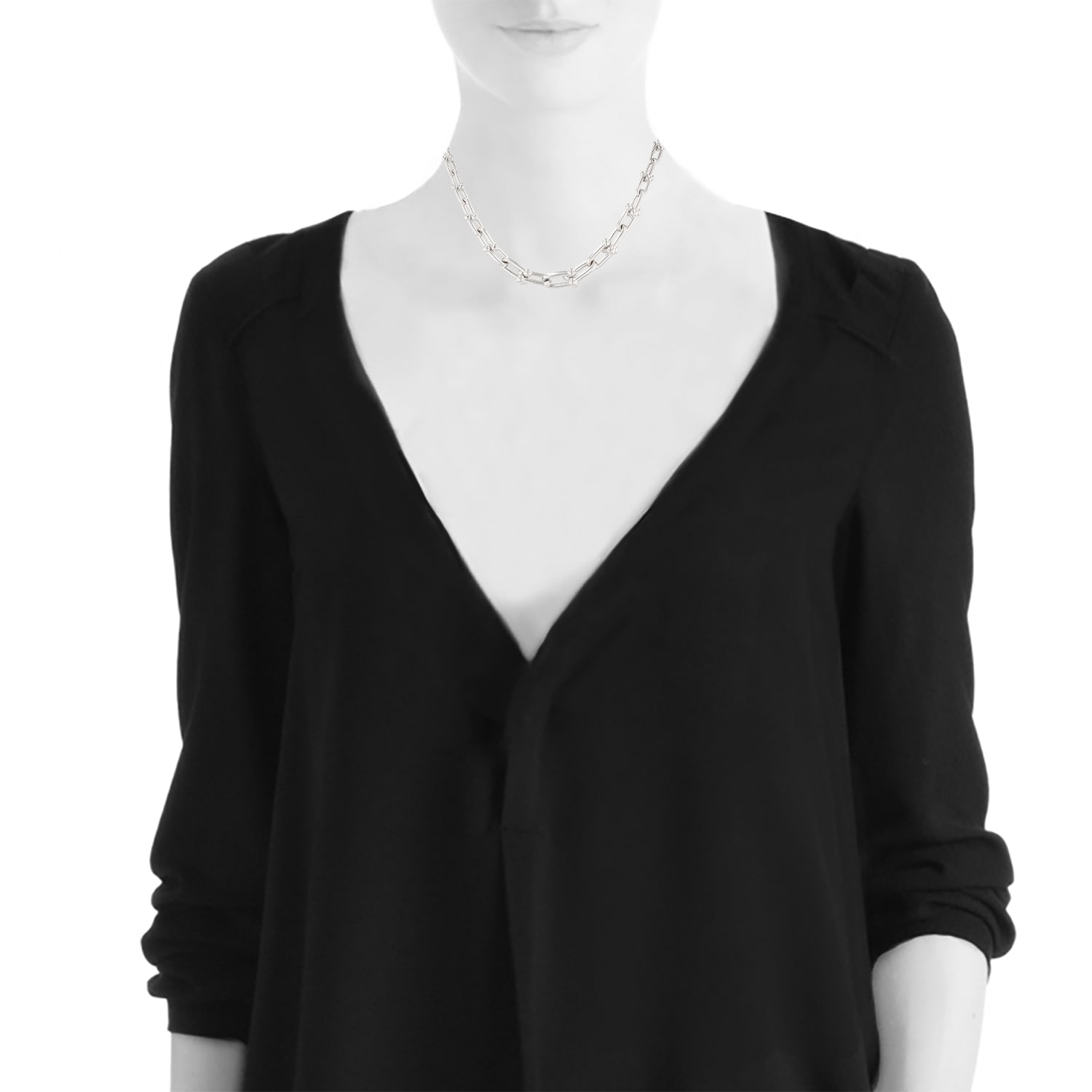 Tiffany & Co HardWear necklace in white gold — view 3