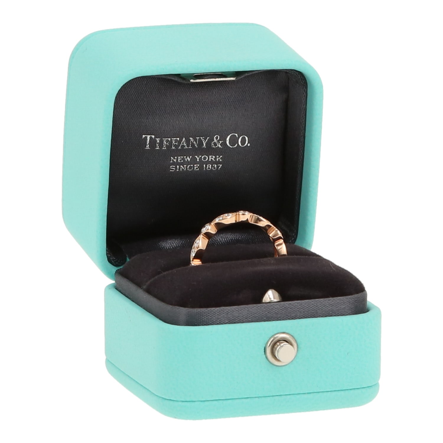Tiffany & Co Jazz ring in pink gold and diamonds — view 3
