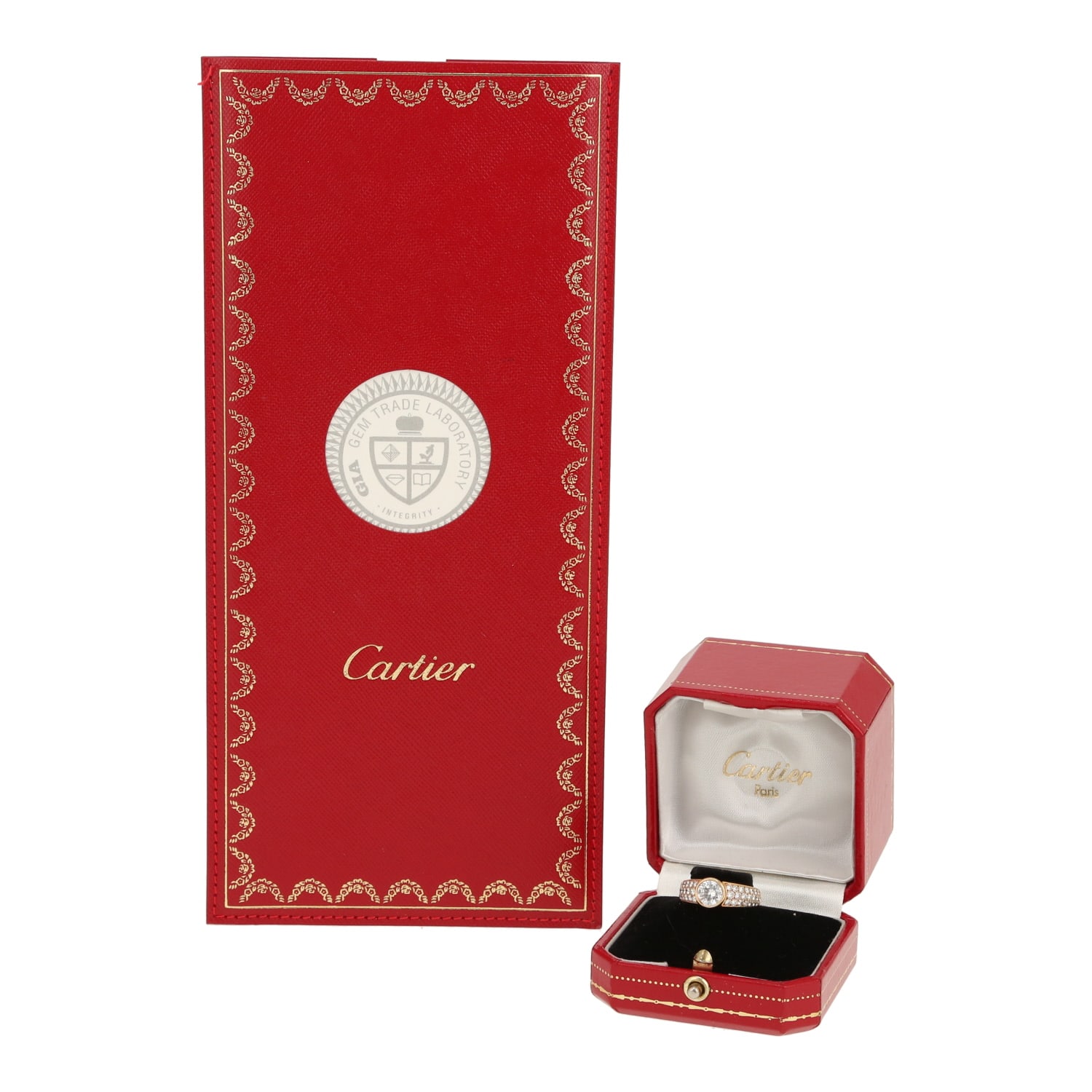 Cartier ring in yellow gold and diamonds — view 3