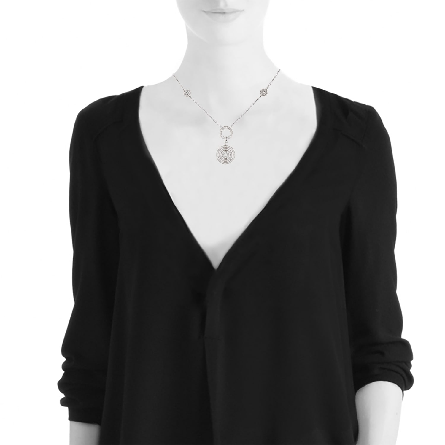 Bulgari Astrale necklace in white gold and diamonds — view 3
