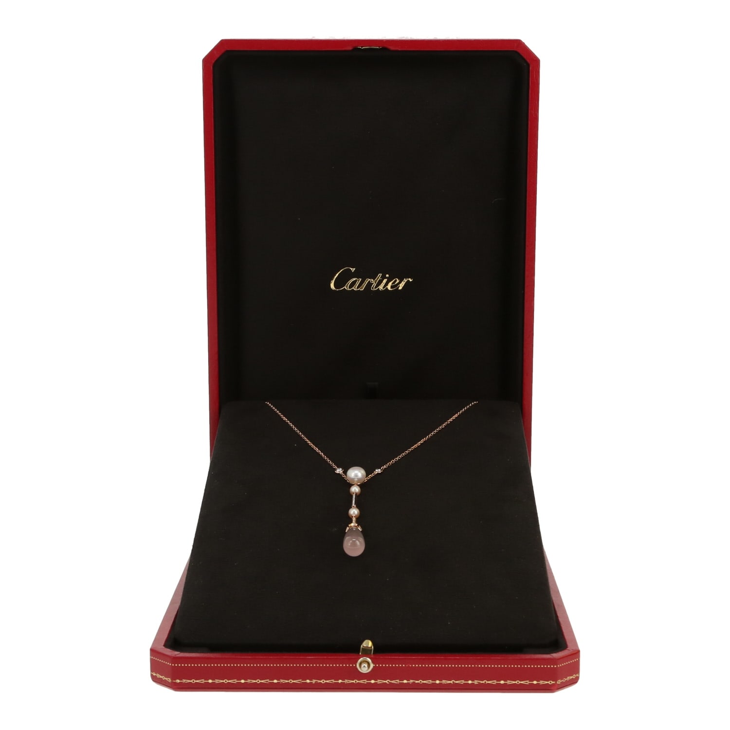 Cartier Monica Bellucci necklace in pink gold, quartz and diamonds — view 4