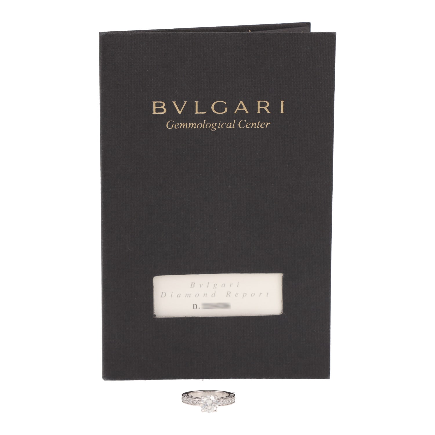 Bulgari solitaire ring in platinium and diamonds — view 3