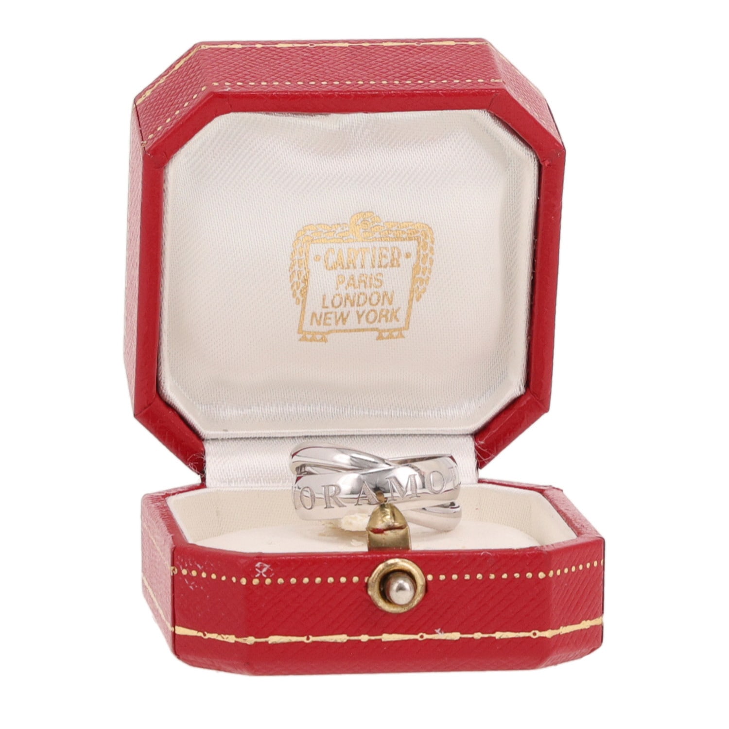 Cartier Or, Amour et Trinity ring in white gold — view 3