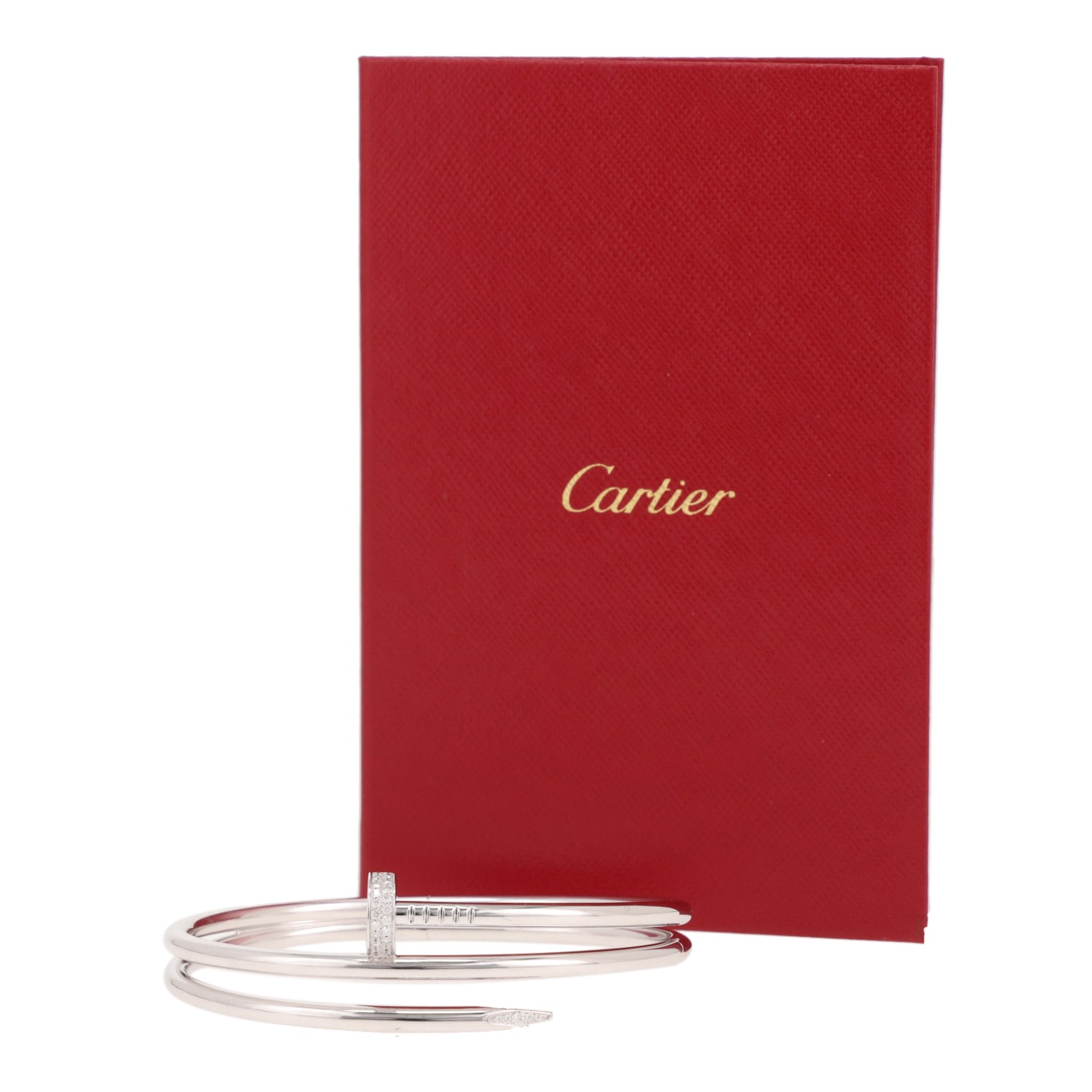 Double Cartier Juste un clou bracelet in white gold and diamonds — view 3