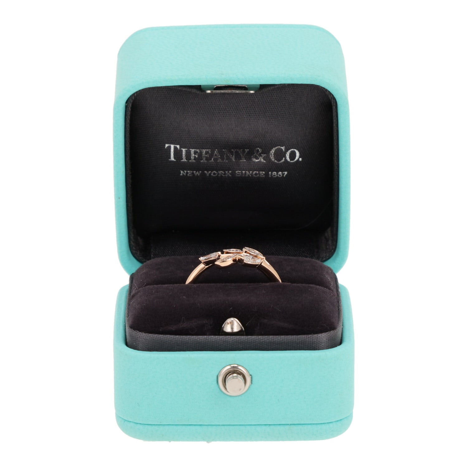 Tiffany & Co Victoria ring in pink gold and diamonds — view 3
