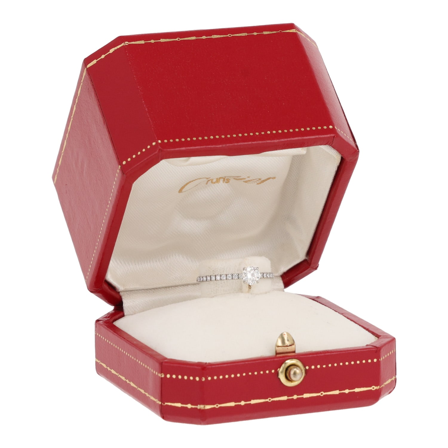 Cartier Etincelle ring in platinium and diamonds — view 3