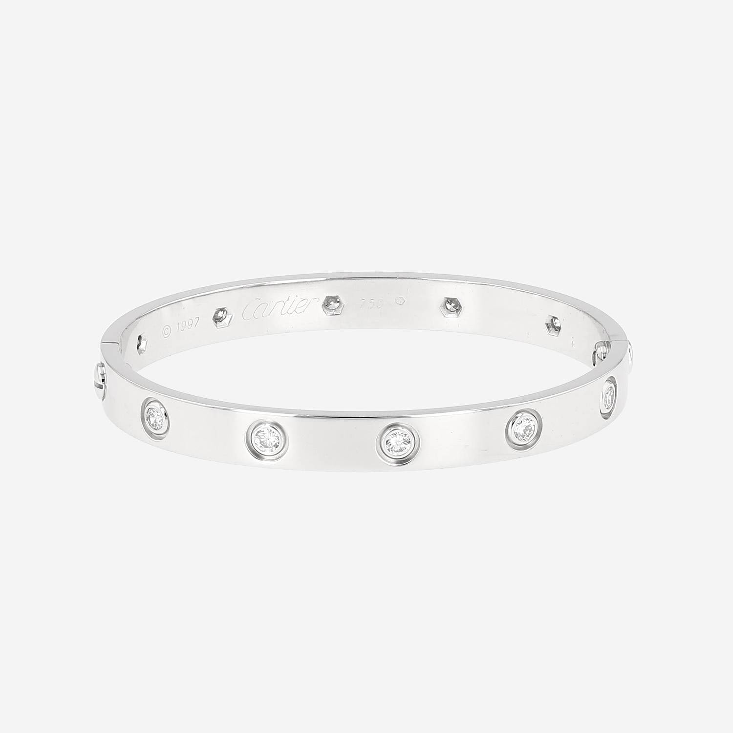 Cartier Love 10 diamants bracelet in white gold and diamonds