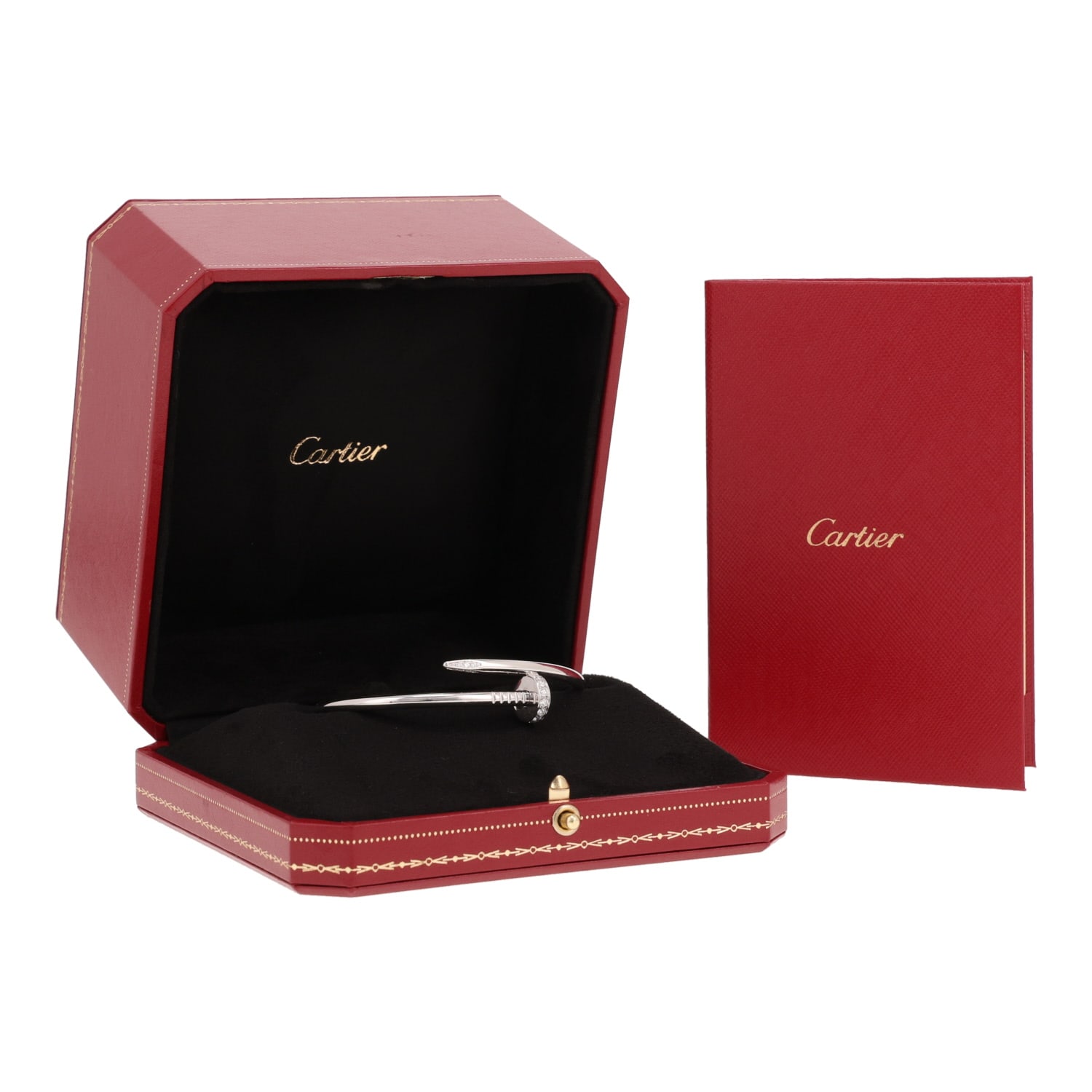 Cartier Juste un Clou bracelet in white gold and diamonds — view 3