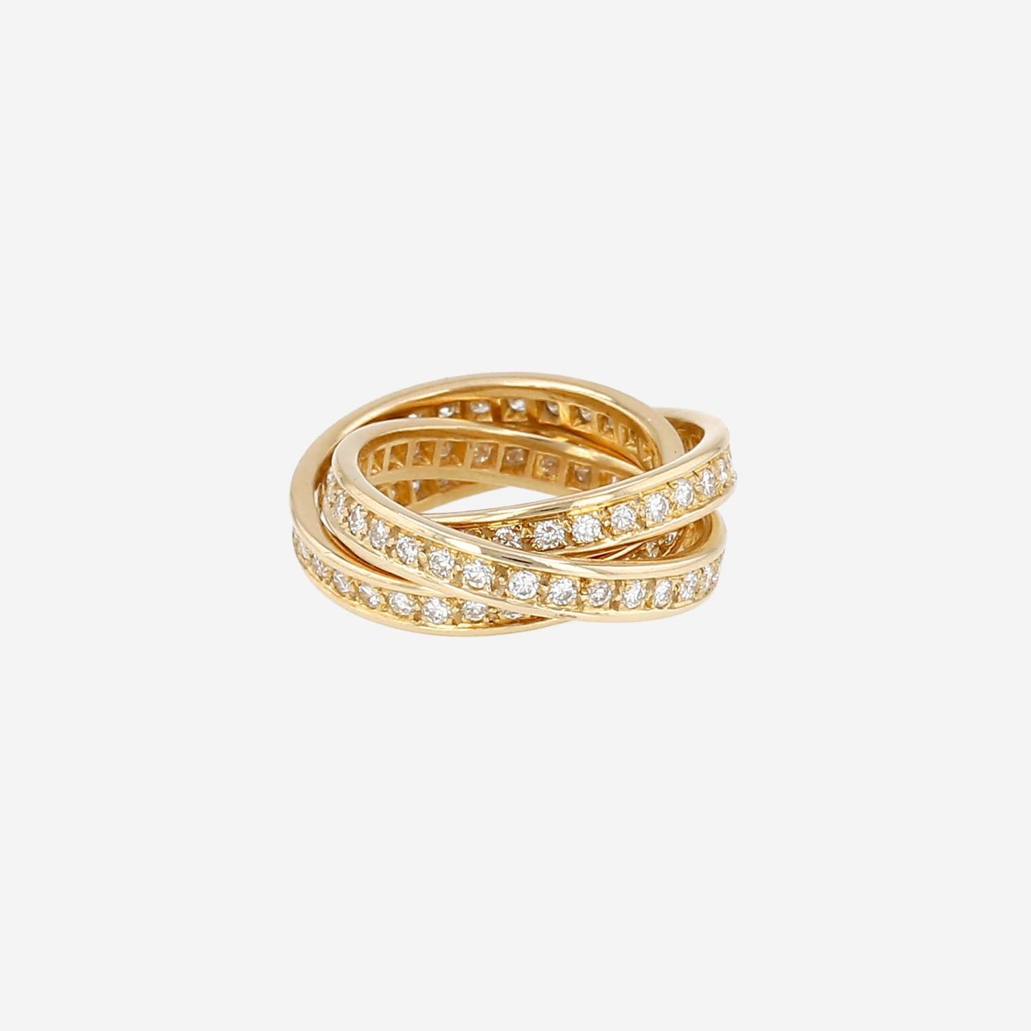 Cartier Trinity ring in yellow gold and diamonds
