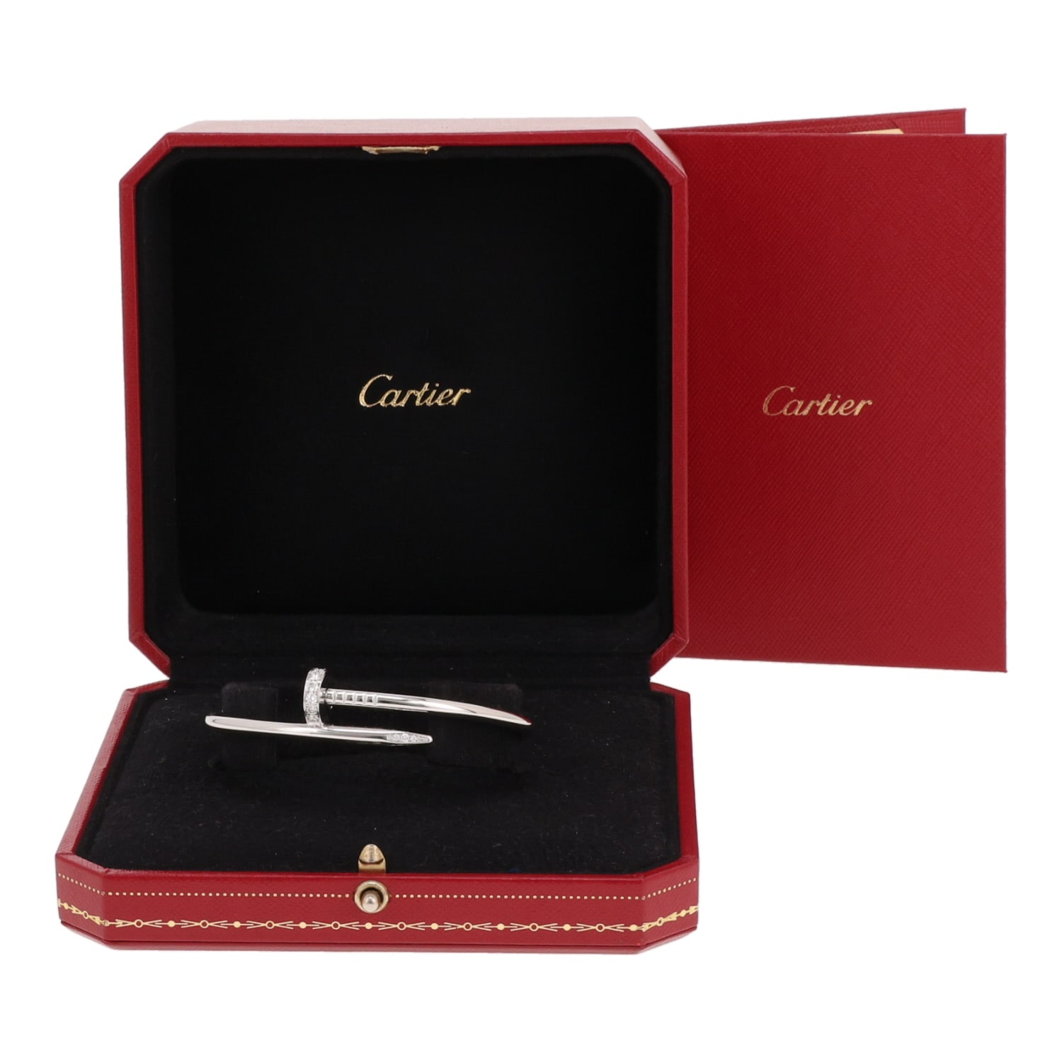 Cartier Juste un clou white gold and diamond bangle — view 3