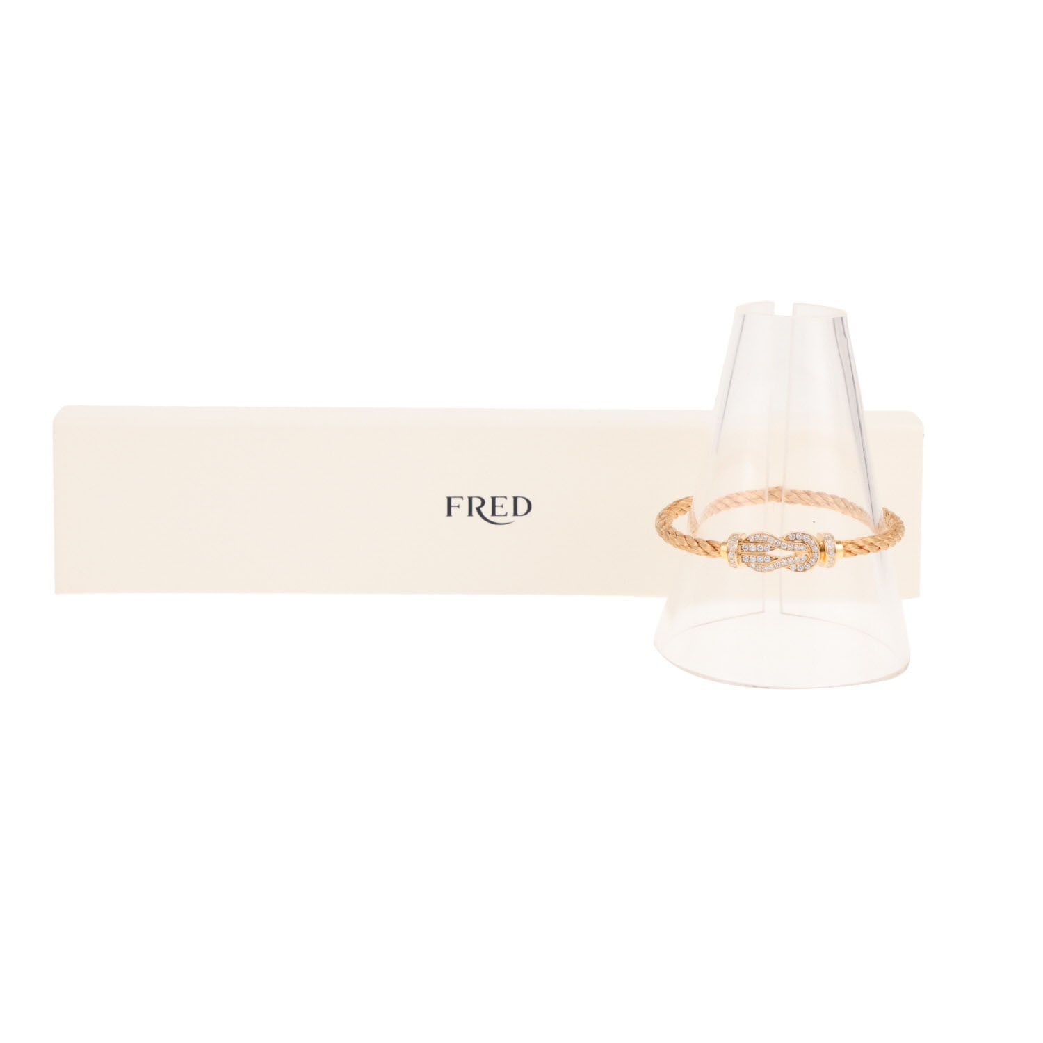 Fred Chance Infinie large bracelet in yellow gold and diamonds — view 3