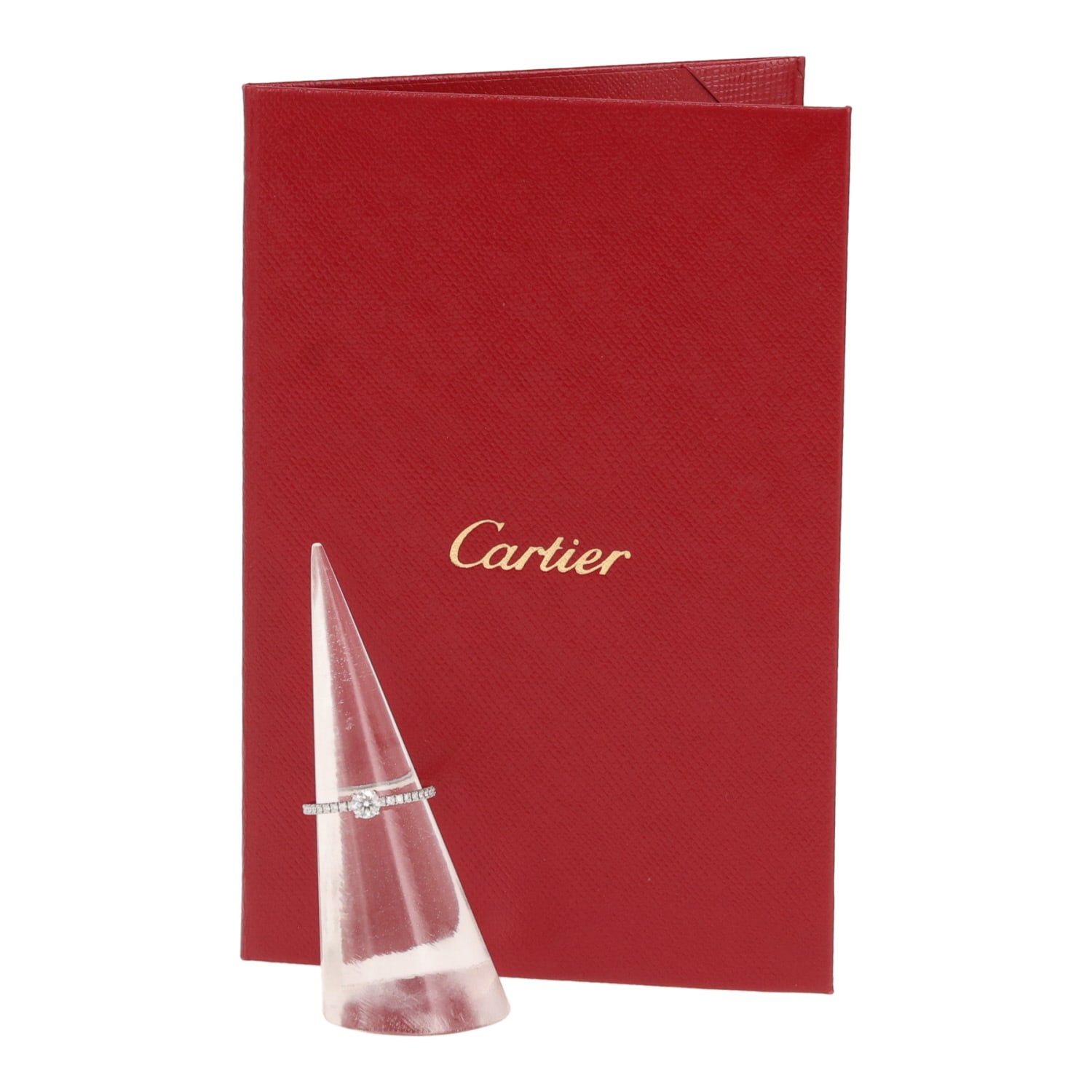 Cartier Etincelle ring in platinum and diamonds — view 3