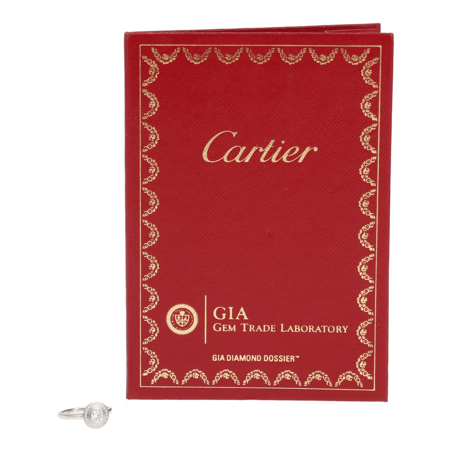 Cartier "Cartier d'Amour" ring in platinum and diamonds — view 3