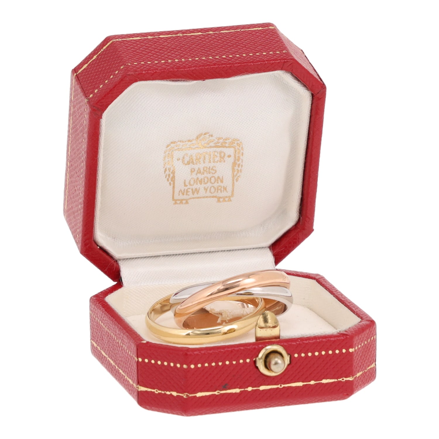 Cartier Trinity "les Must de Cartier" ring medium size in three-colour gold — view 3