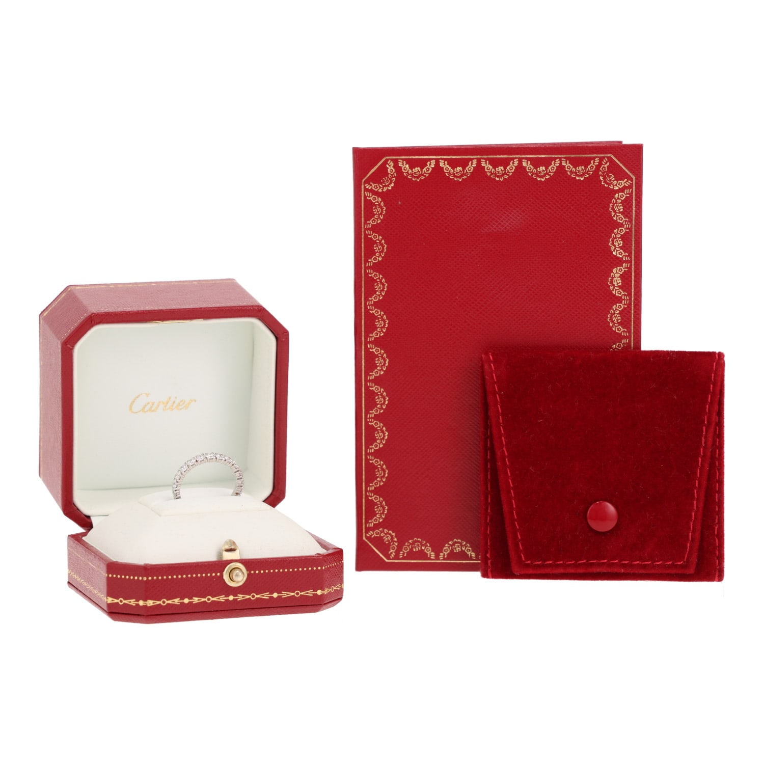 Cartier Destinée wedding ring in platinum and diamonds — view 3