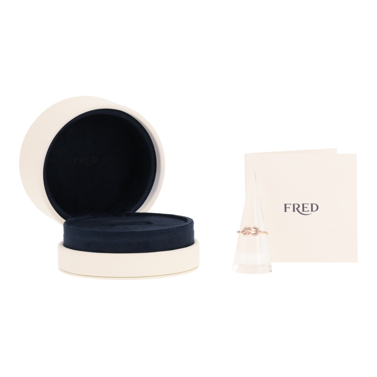 Fred Chance ‘Infinie’ ring in rose gold and diamonds — view 3